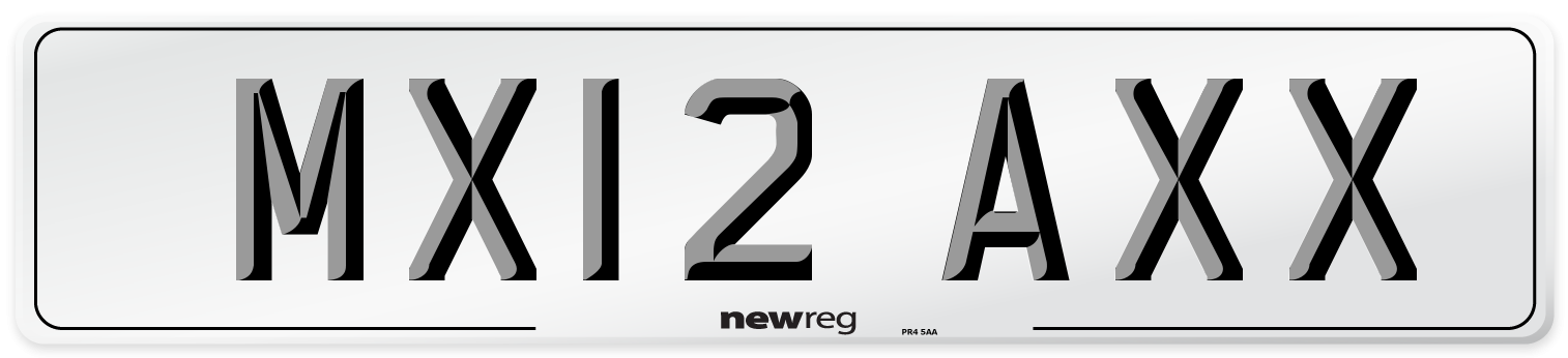 MX12 AXX Number Plate from New Reg
